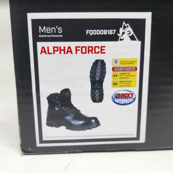 Men\'s 11.5W Rocky Boots Alpha Force combat comp toe FQ0006167 11.5 Wide main image 10